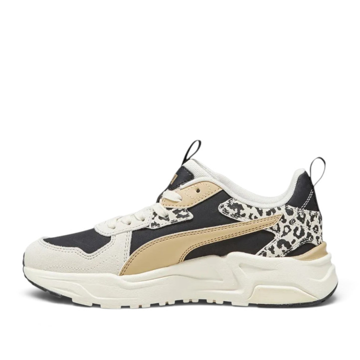 Zapatillas Puma Trinity Lite Animal de mujer beige y negras con animal print - Querol online