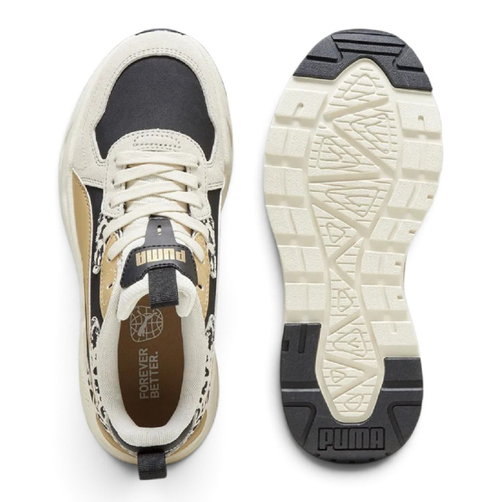 Zapatillas Puma Trinity Lite Animal de mujer beige y negras con animal print - Querol online