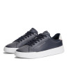 Zapatillas deportivas Tommy Hilfiger de hombre azul marino de piel con suela blanca