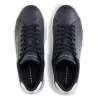 Zapatillas deportivas Tommy Hilfiger de hombre azul marino de piel con suela blanca