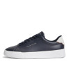 Sabatilles esportives Tommy Hilfiger d'home blau marí de pell amb sola blanca
