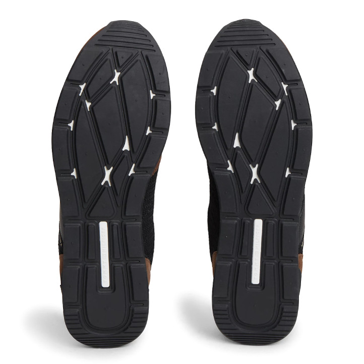 Sabatilles esportives Tommy Hilfiger d'home negres i marrons estil retro running - Querol online