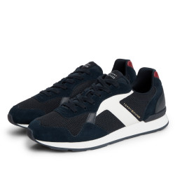 Sabatilles esportives Tommy Hilfiger d'home blau marí amb detalls blancs estil running - Querol online