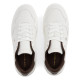 Zapatillas Tommy Hilfiger de mujer blancas de piel con detalles marrones - Querol online