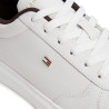 Zapatillas Tommy Hilfiger de mujer blancas de piel con detalles marrones