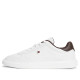 Sabatilles Tommy Hilfiger de dona blanques de pell amb detalls marrons - Querol online