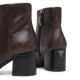 Botines tacón Guess de mujer marrón oscuro con tacón alto y acabado efecto piel - Querol online
