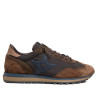 Sabatilles Cetti d'home marrons de camussa i mesh amb detalls blaus