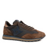 Sabatilles Cetti d'home marrons de camussa i mesh amb detalls blaus