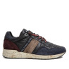 Zapatillas Cetti de hombre negras con ante multicolor y suela estampada