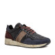 Zapatillas Cetti de hombre negras con ante multicolor y suela estampada - Querol online