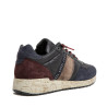 Zapatillas Cetti de hombre negras con ante multicolor y suela estampada