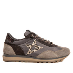 Sabatilles Cetti de dona marrons i beix amb detall animal print - Querol online