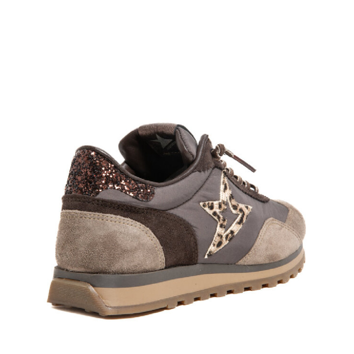 Sabatilles Cetti de dona marrons i beix amb detall animal print - Querol online
