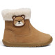 Botins Geox Macchia de niña color coñac de ante con pelo y osito - Querol online