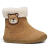Botins Geox Macchia de niña color coñac de ante con pelo y osito