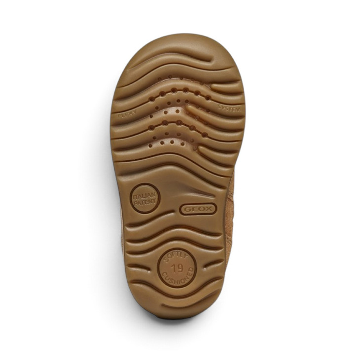 Botins Geox Macchia de niña color coñac de ante con pelo y osito - Querol online