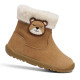 Botins Geox Macchia de niña color coñac de ante con pelo y osito - Querol online