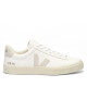 Zapatillas VEJA Campo de mujer blancas de piel con detalles beige - Querol online
