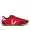 Zapatillas VEJA GT de mujer rojas con detalles rosas y suela caramelo