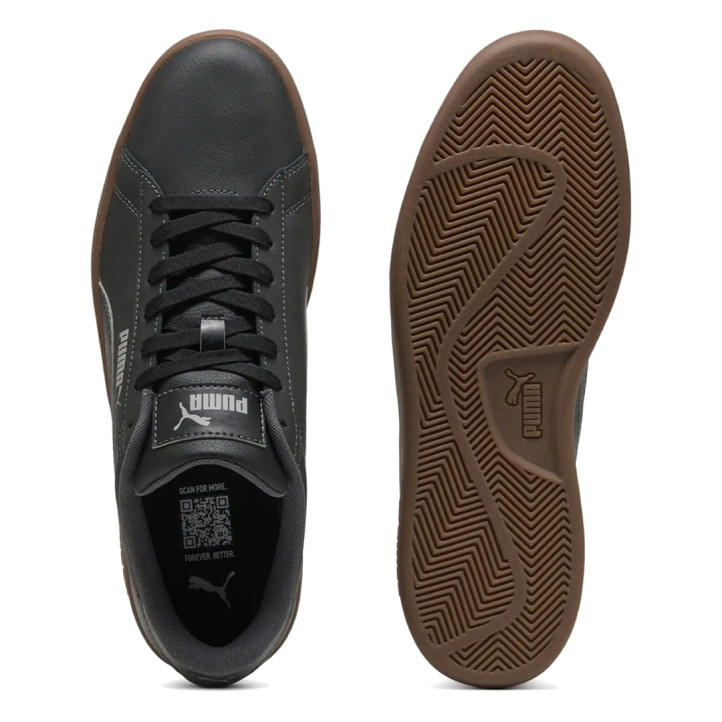 Zapatillas deportivas Puma Smash 3.0 Crafted Leather de hombre negras con suela marrón - Querol online