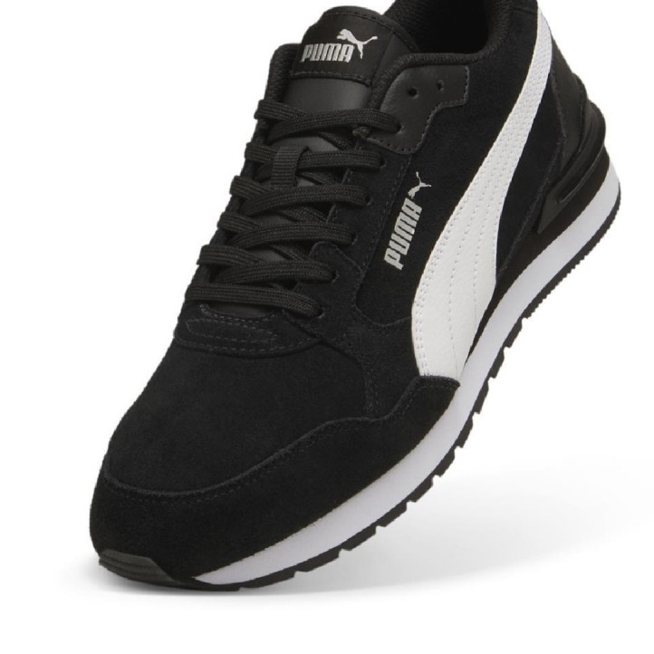 Zapatillas deportivas Puma ST Runner v4 Suede negras y blancas de hombre - Querol online