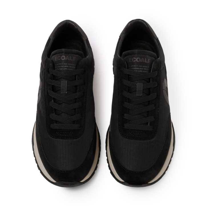 Zapatillas Ecoalf Ventura negras de mujer con materiales reciclados - Querol online