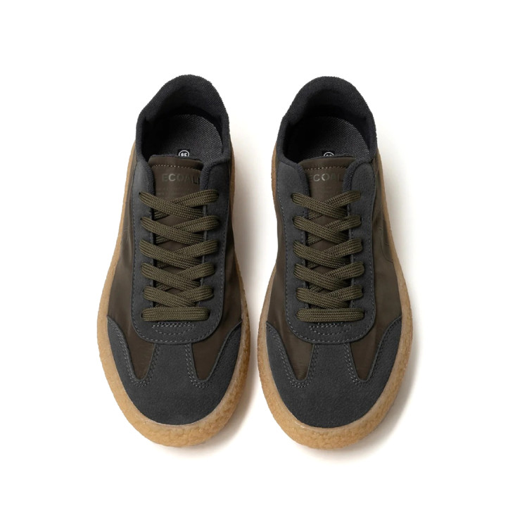 Zapatos sport Ecoalf Phoenix oliva caqui de hombre con suela tipo popcorn - Querol online