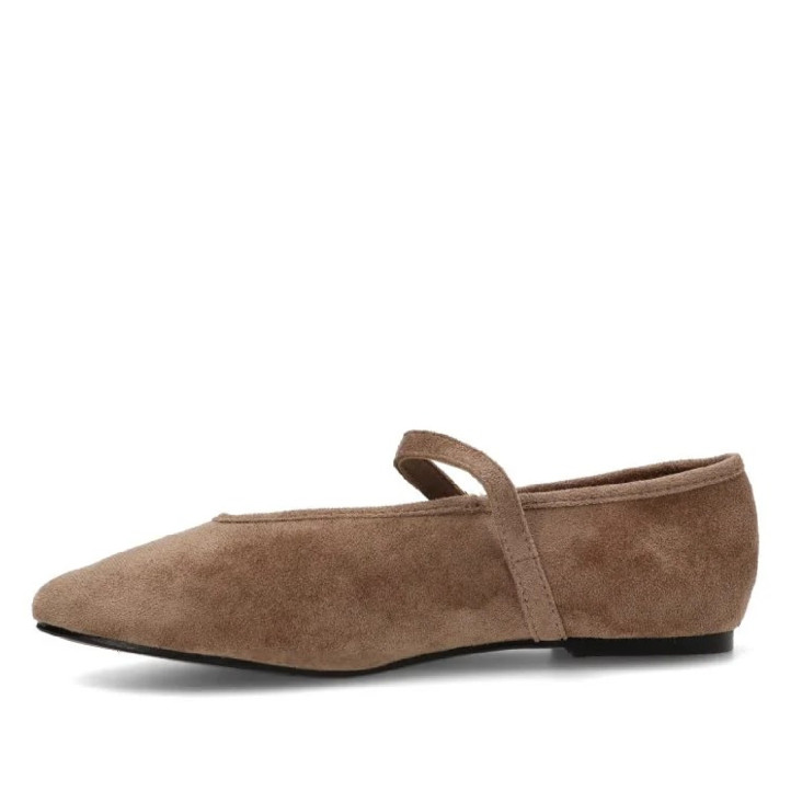 Bailarinas ETIKA Atenea taupe con hebilla para mujer - Querol online