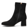 Botines tacón ETIKA negros de antelina con tacón para mujer