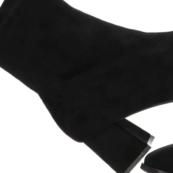 Botins de taló ETIKA negres d'antelina amb taló per a dona - Querol online
