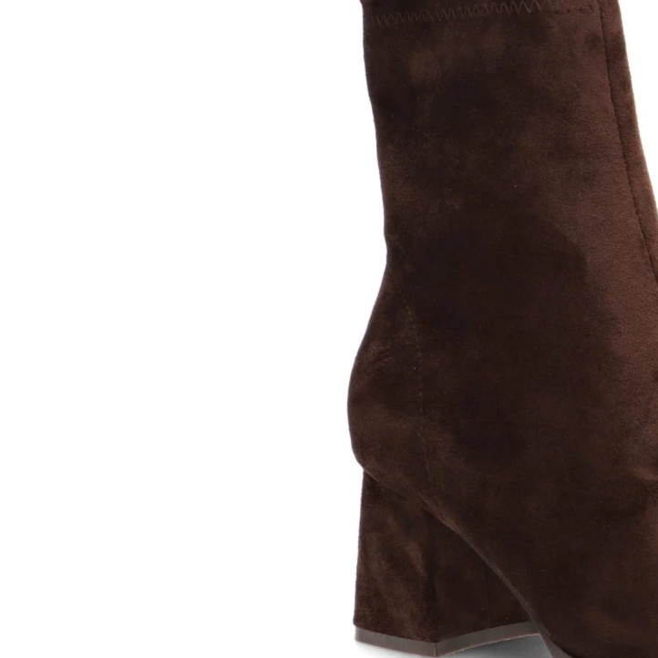 Botines tacón ETIKA marrones de antelina con tacón para mujer - Querol online