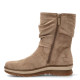 Botines planos ETIKA Anger taupe con caña arrugada y suela dentada para mujer - Querol online