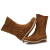 Botins plans ETIKA Camelia camel planes amb cremallera i sola dentada per a dona
