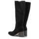 Botas tacón ETIKA Nora negras elásticas con tacón para mujer - Querol online