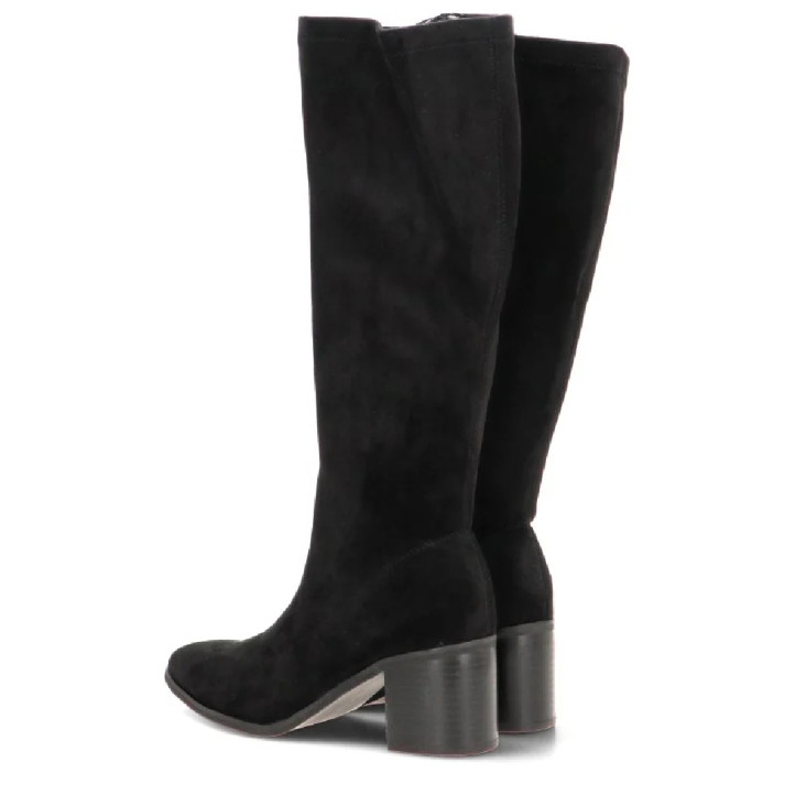 Botas tacón ETIKA Nora negras elásticas con tacón para mujer - Querol online