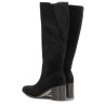 Botas tacón ETIKA Nora negras elásticas con tacón para mujer