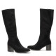 Botas tacón ETIKA Nora negras elásticas con tacón para mujer - Querol online