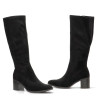 Botas tacón ETIKA Nora negras elásticas con tacón para mujer