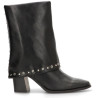 Botas tacón ETIKA Eternal negras con tacón y detalle de tachas para mujer