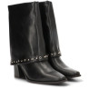 Botas tacón ETIKA Eternal negras con tacón y detalle de tachas para mujer