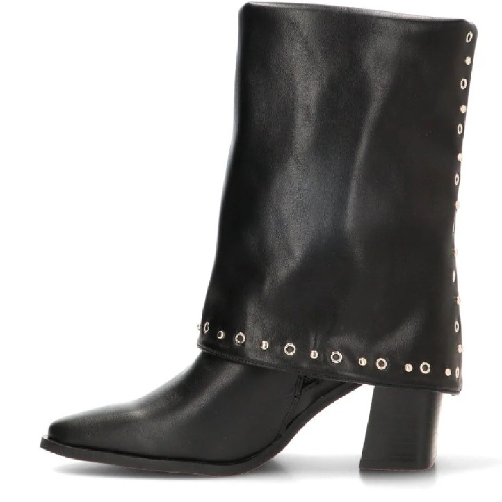 Botas tacón ETIKA Eternal negras con tacón y detalle de tachas para mujer - Querol online