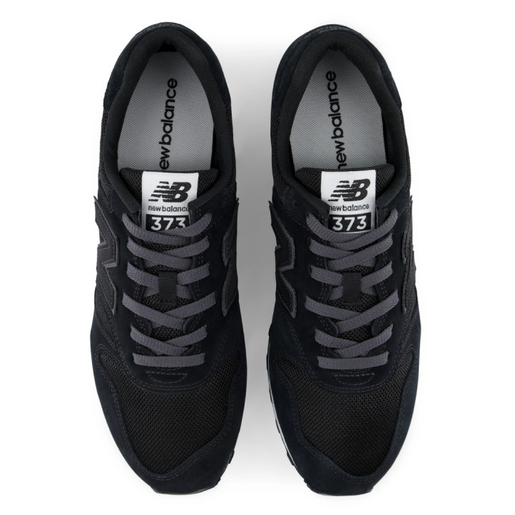Zapatillas deportivas New Balance 373 unisex negras con detalles gris oscuro - Querol online