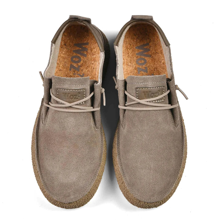 Zapatos sport WOZ Stride Step de hombre taupe de ante con membrana waterproof - Querol online