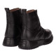 Botins Wonders FLEXFLY 25 botins de dona negres de pell amb cremallera frontal - Querol online