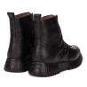 Botins Wonders FLEXFLY 25 botins de dona negres de pell amb cremallera frontal