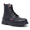 Botines planos Levi's Catherine negros con cordones y cremallera lateral