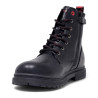 Botines planos Levi's Catherine negros con cordones y cremallera lateral