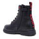 Botines planos Levi's Catherine negros con cordones y cremallera lateral - Querol online