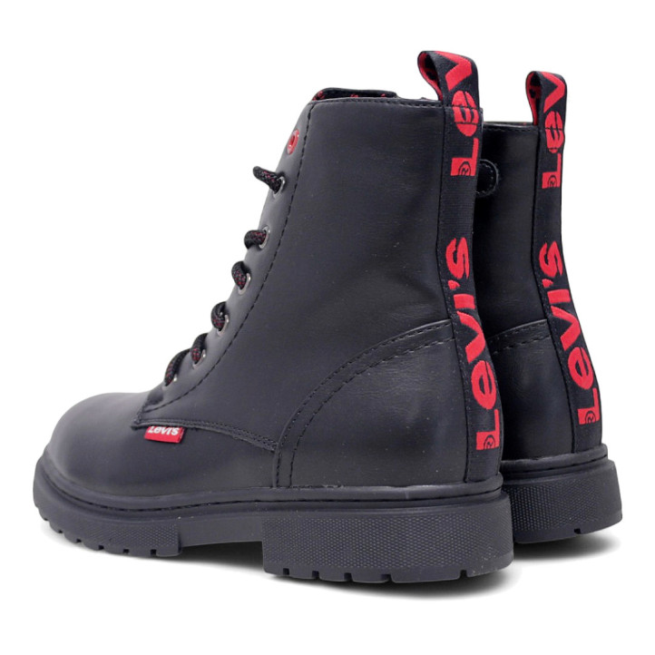 Botins plans Levi's Catherine negres amb cordons i cremallera lateral - Querol online